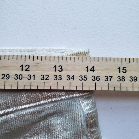 J Brand NWT Maria High Rise Skinny Jeans Women 26 Metallic Light Gold Maximalist - Picture 10 of 15